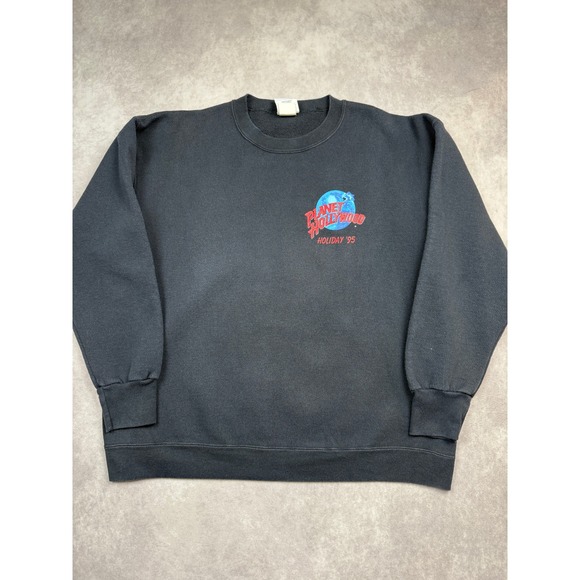 planet hollywood Other - VTG Planet Hollywood City Holiday 95 Sweatshirt Mens XL Black Delta Made in USA